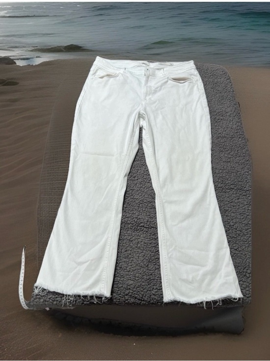 J. Jill Denim - J. Jill White Kick-Flare Ankle Frayed Jeans 12